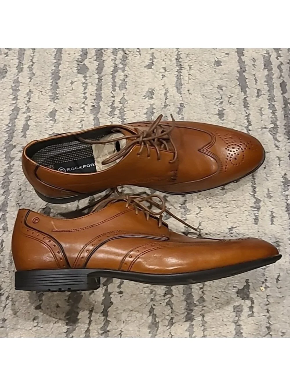 Rockport adiprene by Adidas British tan leather shoes